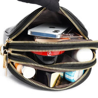 SaneShoppe-Luxury Crocodile PU Leather Women's CrossBody Bag with Zipper Pockets