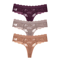 SaneShoppe - 3 PCS / Set S - XL Women Sexy Panties G - string Lace Lingerie Bikini