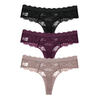 SaneShoppe 3 PCS / Set S - XL Women Sexy Panties G - string Lace Lingerie Bikini