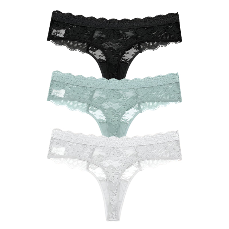 SaneShoppe 3 PCS / Set S - XL Women Sexy Panties G - string Lace Lingerie Bikini 3 PCS / Set S - XL Women Sexy Panties G - string Lace Lingerie Bikini