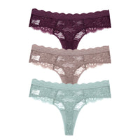 SaneShoppe - 3 PCS / Set S - XL Women Sexy Panties G - string Lace Lingerie Bikini