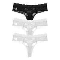 SaneShoppe - 3 PCS / Set S - XL Women Sexy Panties G - string Lace Lingerie Bikini
