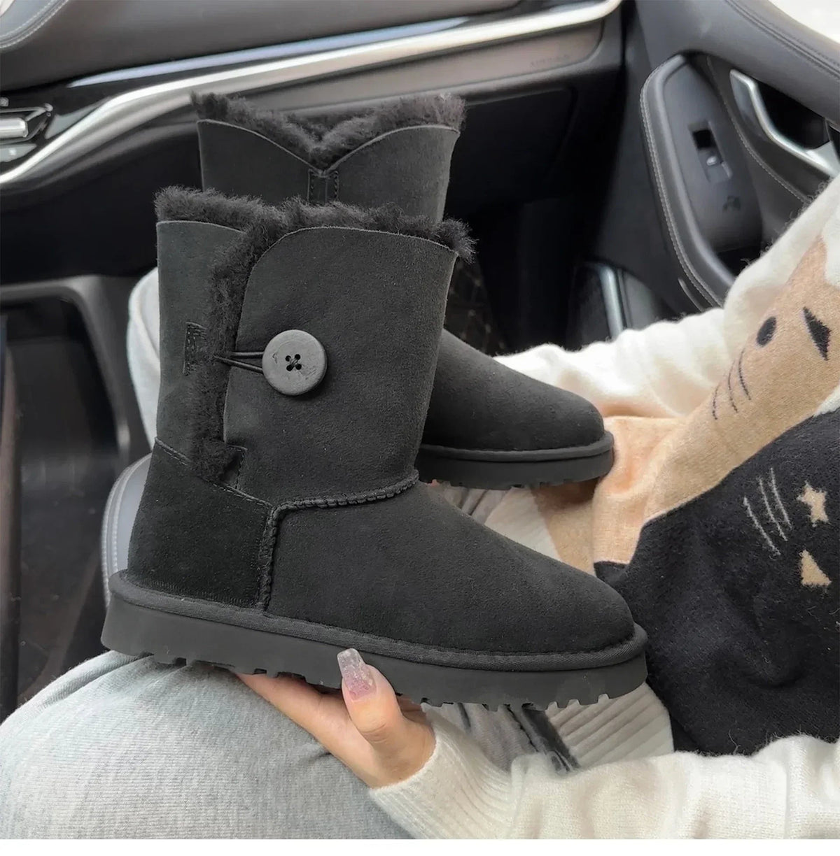 SaneShoppe-Women's Winter Snow Boots - Cozy, Stylish & Comfortable