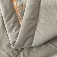 SaneShoppe-Quilted Cotton Summer Duvet - Soft Plaid Comforter for Single, Twin, Queen Size
