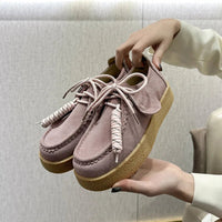 SaneShoppe-AIYUQI 2026 Genuine Leather Women's Shoes Flat Lace-up Loafers Large Size