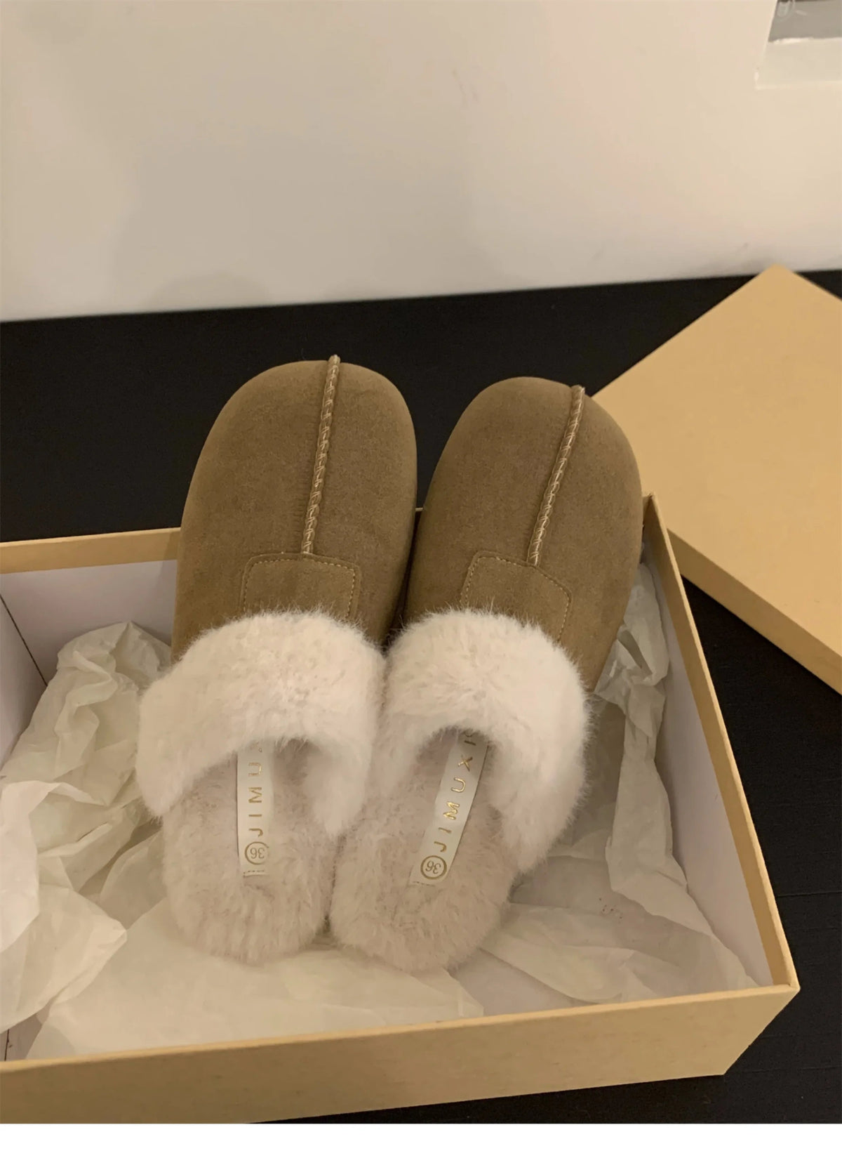 SaneShoppe-AJGS Natural Wool Grass Slippers Australian Sheepskin Women's Home Shoes