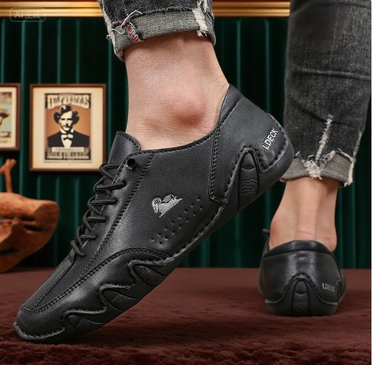 SaneShoppe-Men's Lightweight Fashion Ankle Boots for Casual Walking and Driving