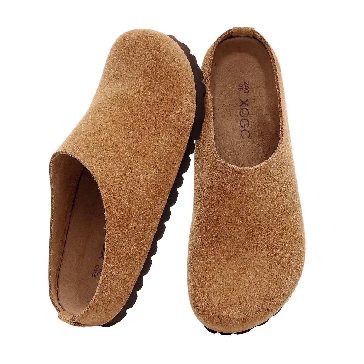 SaneShoppe-Cork Footbed Sandals with Arch Support - Anti Slip Leather Clogs