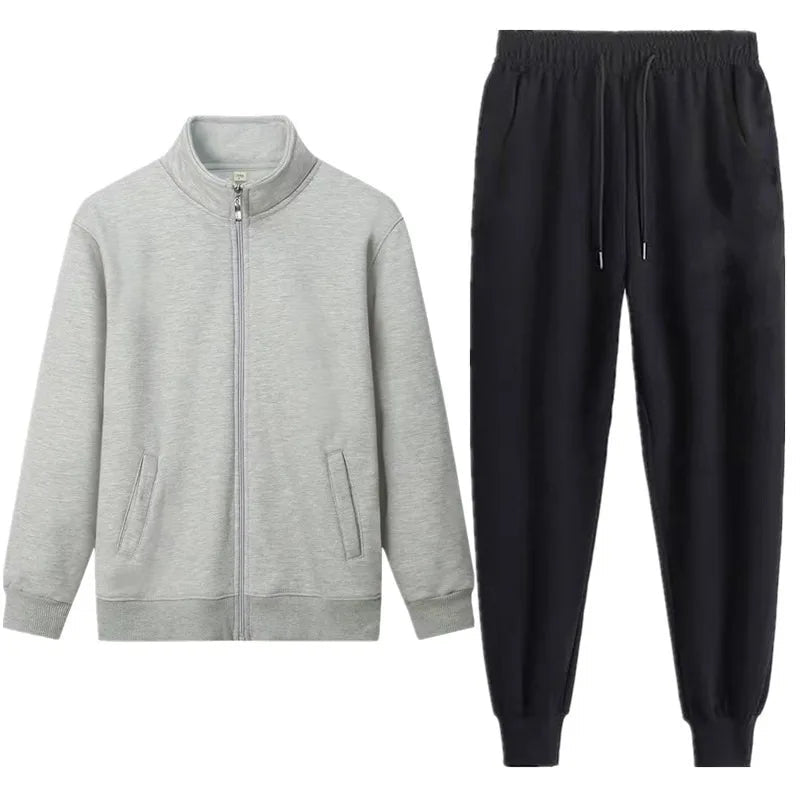 SaneShoppe-Men's Stylish Sports Running Two-Piece Set for Autumn/Winter