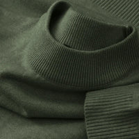 SaneShoppe-Men's Mock Turtleneck Sweater - Stylish Autumn Pullover
