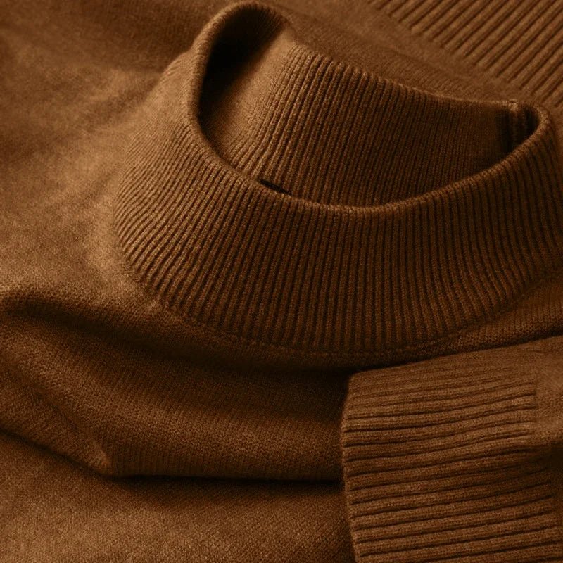 SaneShoppe-Men's Mock Turtleneck Sweater - Stylish Autumn Pullover