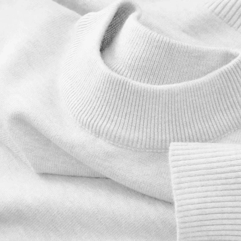 SaneShoppe-Men's Mock Turtleneck Sweater - Stylish Autumn Pullover