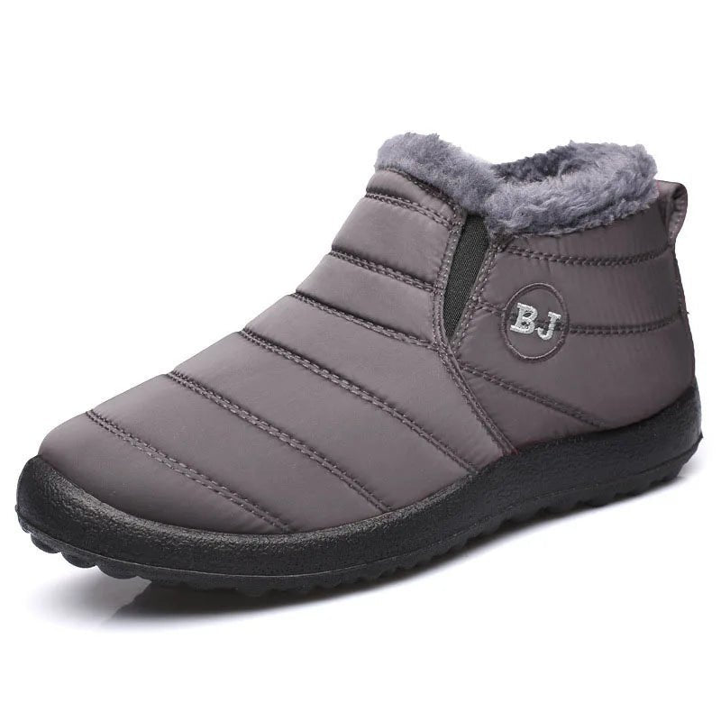 SaneShoppe - Boots Men Snow Outdoor Mens Fur Shoes Men's Winter Boots Hiking Ankle Boots Waterproof Men Shoes Work Shoes Footwear