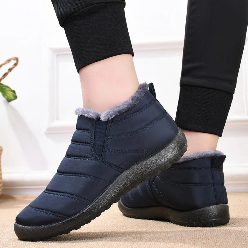 SaneShoppe - Boots Men Snow Outdoor Mens Fur Shoes Men's Winter Boots Hiking Ankle Boots Waterproof Men Shoes Work Shoes Footwear