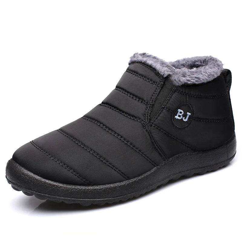 SaneShoppe - Boots Men Snow Outdoor Mens Fur Shoes Men's Winter Boots Hiking Ankle Boots Waterproof Men Shoes Work Shoes Footwear