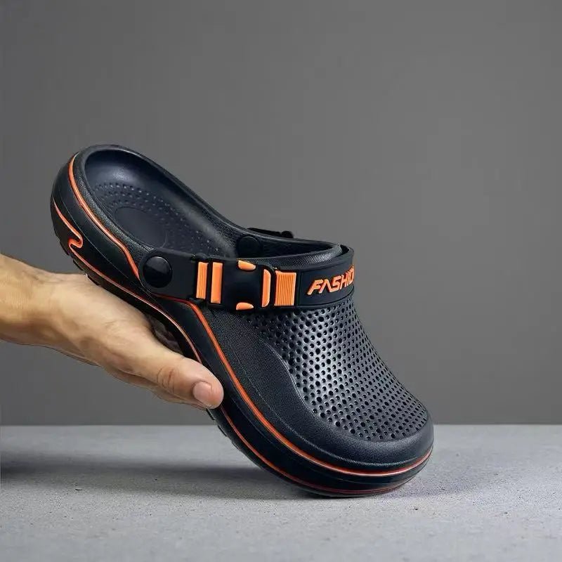 SaneShoppe - Breathable Perforated Men's Hole Shoes, Lightweight Fashion Slippers, Comfortable Indoor Outdoor Wear