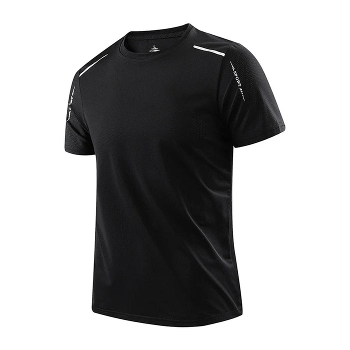 SaneShoppe - CHRLCK Men's Running Quick Drying T-shirts Breathable Hiking Fishing Tees Soft Elasticity Outdoor Sports Short Shirt Summer