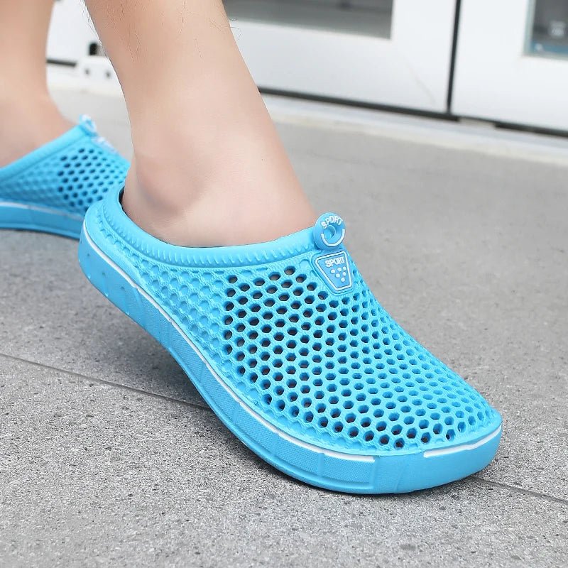 SaneShoppe - Couple Style Men's and Women's Slippers, Clogs, Mules, Solid Color Slip - Ons, Breathable Summer