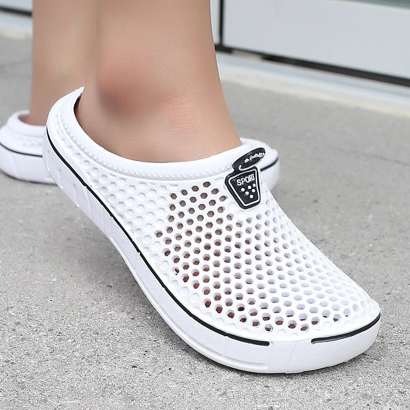 SaneShoppe - Couple Style Men's and Women's Slippers, Clogs, Mules, Solid Color Slip - Ons, Breathable Summer