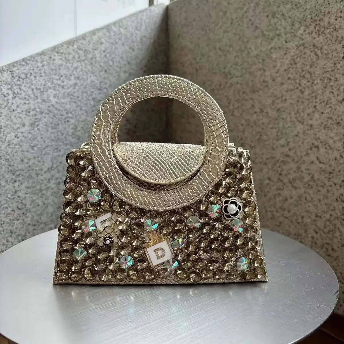 SaneShoppe-Fashionable Rhinestone Handbag for Women | Designer Brand Crossbody Bag