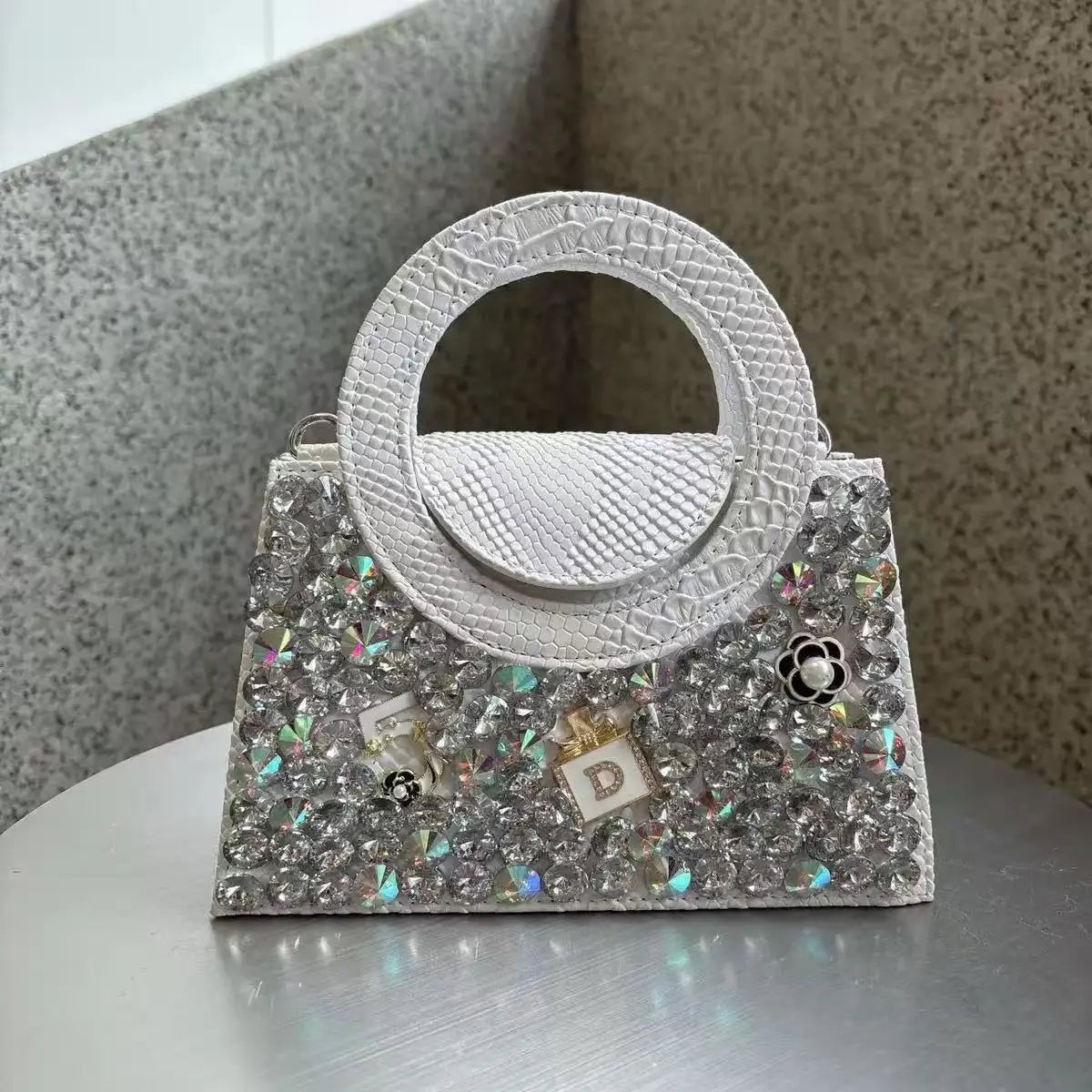 SaneShoppe-Fashionable Rhinestone Handbag for Women | Designer Brand Crossbody Bag