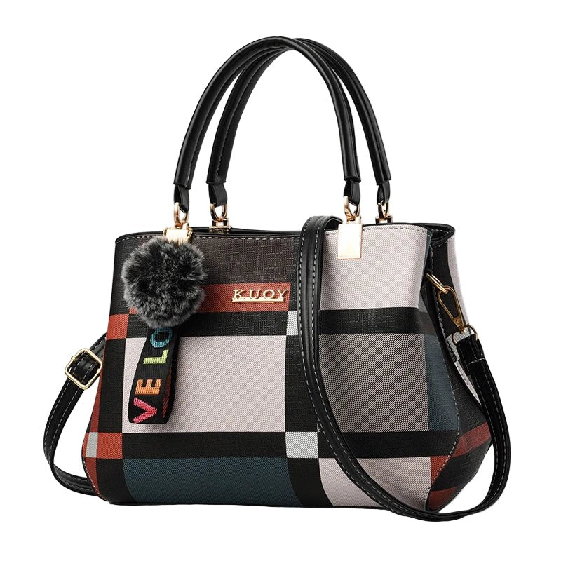 SaneShoppe-Chic Designer Women's Crossbody Shoulder Bag with Tassel Hairball - PU Leather Handbag