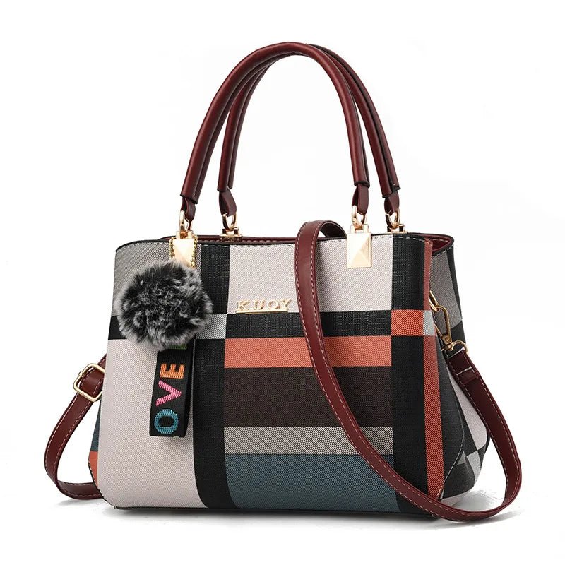 SaneShoppe-Chic Designer Women's Crossbody Shoulder Bag with Tassel Hairball - PU Leather Handbag