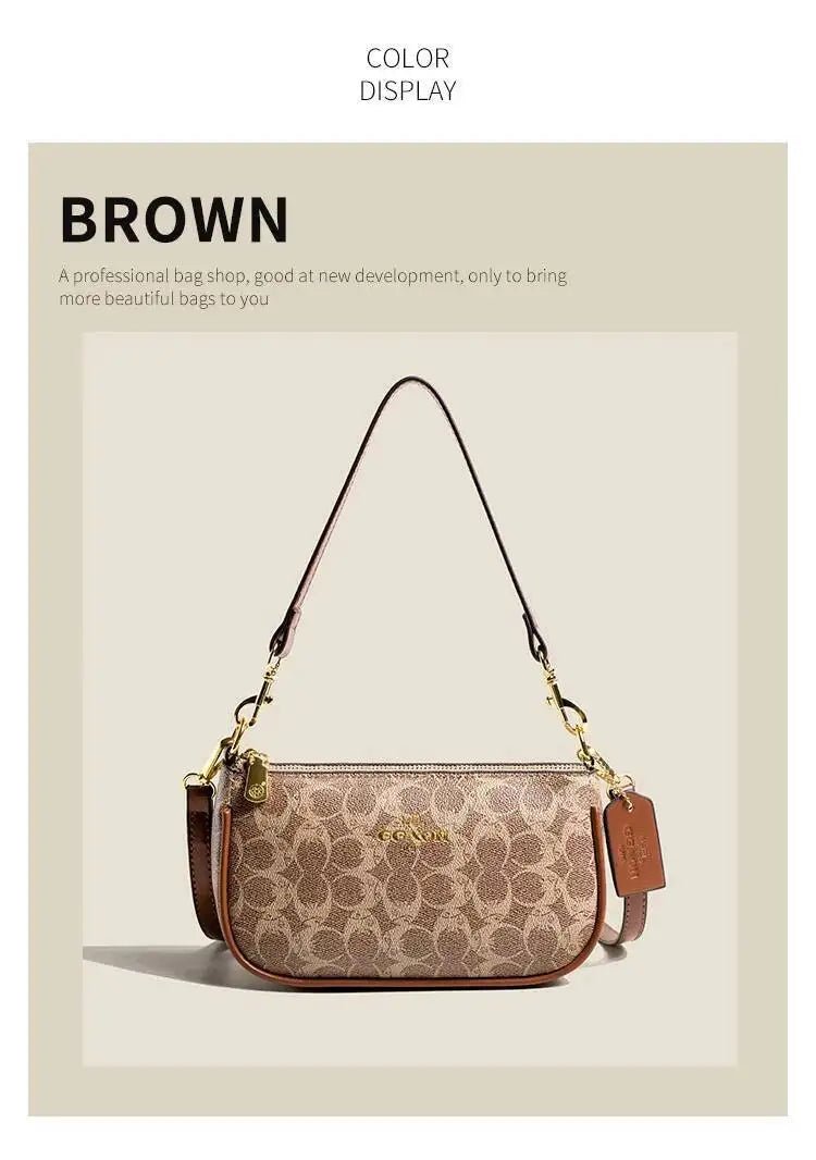 SaneShoppe-Luxury Women's PU Leather Designer Shoulder Bag