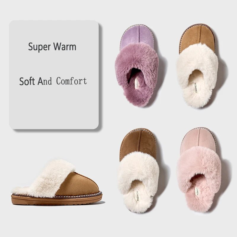 SaneShoppe-Evshine 2024 Women's Fuzzy Warm Slippers - Cozy Winter Fashion House Shoes
