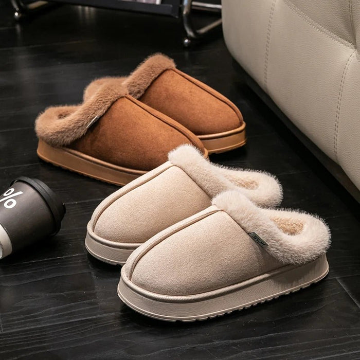 SaneShoppe-Cozy Unisex Fluffy Indoor Slippers for Winter, Anti-Slip and Warm EVA Sole