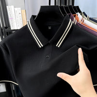 SaneShoppe-Classic 100% Cotton Men's Polo Shirt - Breathable & Comfortable Summer Top