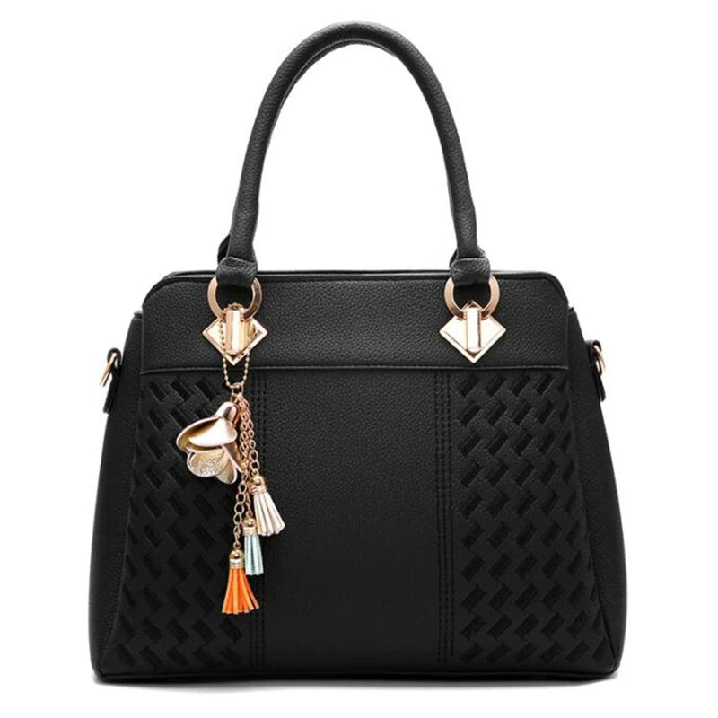SaneShoppe-Gusure Embroidered Crossbody Bag with Tassel - Luxury Women's Shoulder Handbag