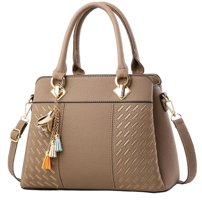 SaneShoppe-Gusure Embroidered Crossbody Bag with Tassel - Luxury Women's Shoulder Handbag