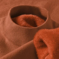 SaneShoppe-Men's Solid Turtleneck Knit Sweater Mock Neck Pullover Winter Fashion