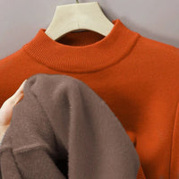 SaneShoppe-Men's Solid Turtleneck Knit Sweater Mock Neck Pullover Winter Fashion