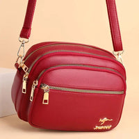 SaneShoppe - High Quality Soft Leather Purse Fashion Women Shoulder Messenger Bag Multi - pocket Wear - resistant Bag Luxury Ladies Handbag Sac