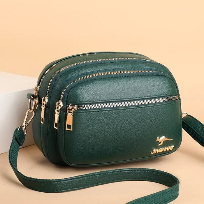 SaneShoppe - High Quality Soft Leather Purse Fashion Women Shoulder Messenger Bag Multi - pocket Wear - resistant Bag Luxury Ladies Handbag Sac