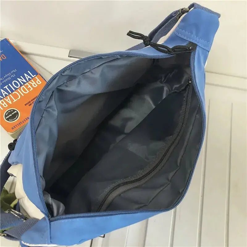 SaneShoppe - Japanese Simple Messenger Bag Student Nylon Waterproof Canvas Handbag Shoulder Crossbody Bags for Women Men Satchels Bolsas