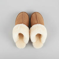 SaneShoppe-Soft Wool Winter Indoor Slippers - Top Quality Sheepskin Fur