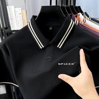 SaneShoppe-Men's Classic Embroidered Polo Shirt - Luxury Summer Cotton