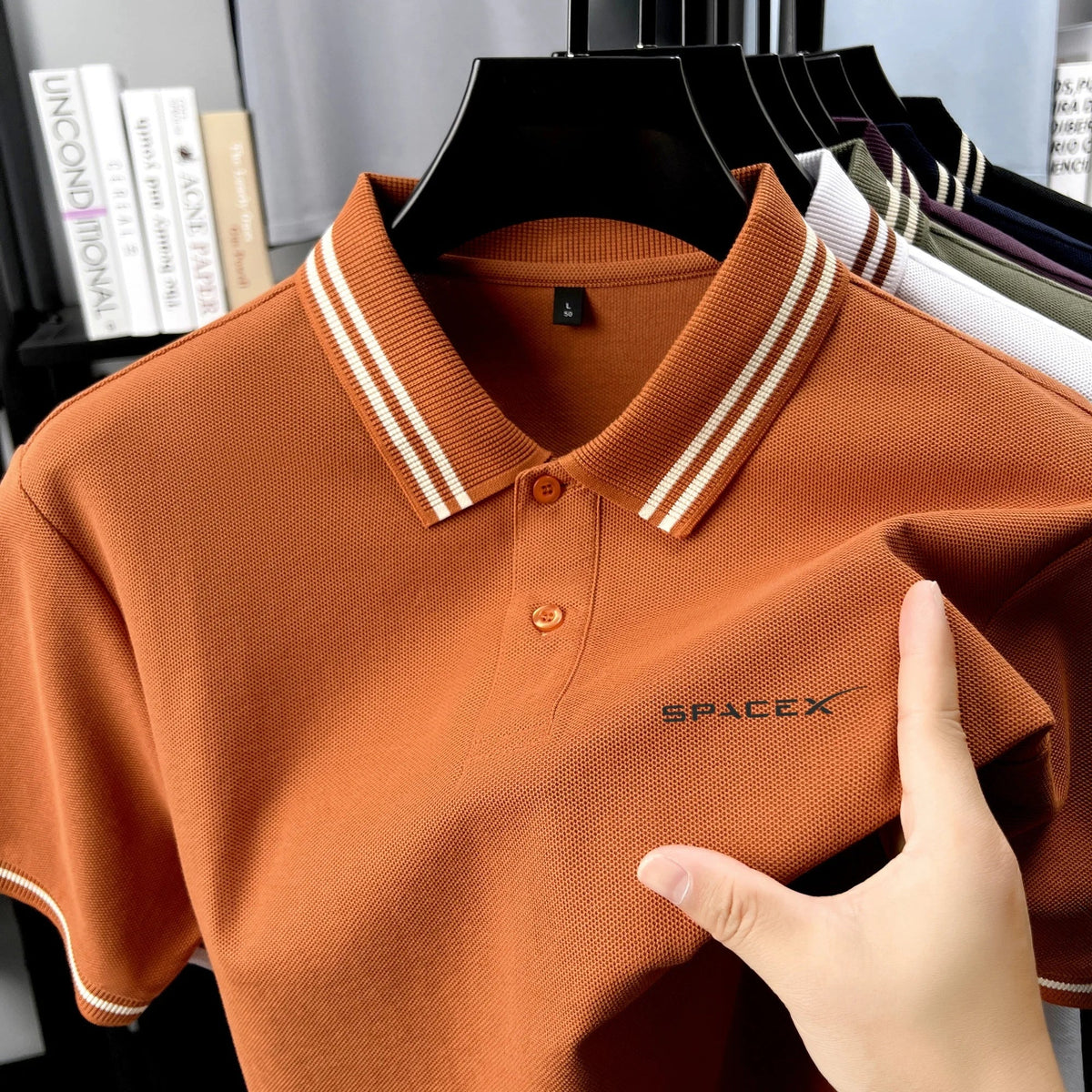 SaneShoppe-Men's Classic Embroidered Polo Shirt - Luxury Summer Cotton