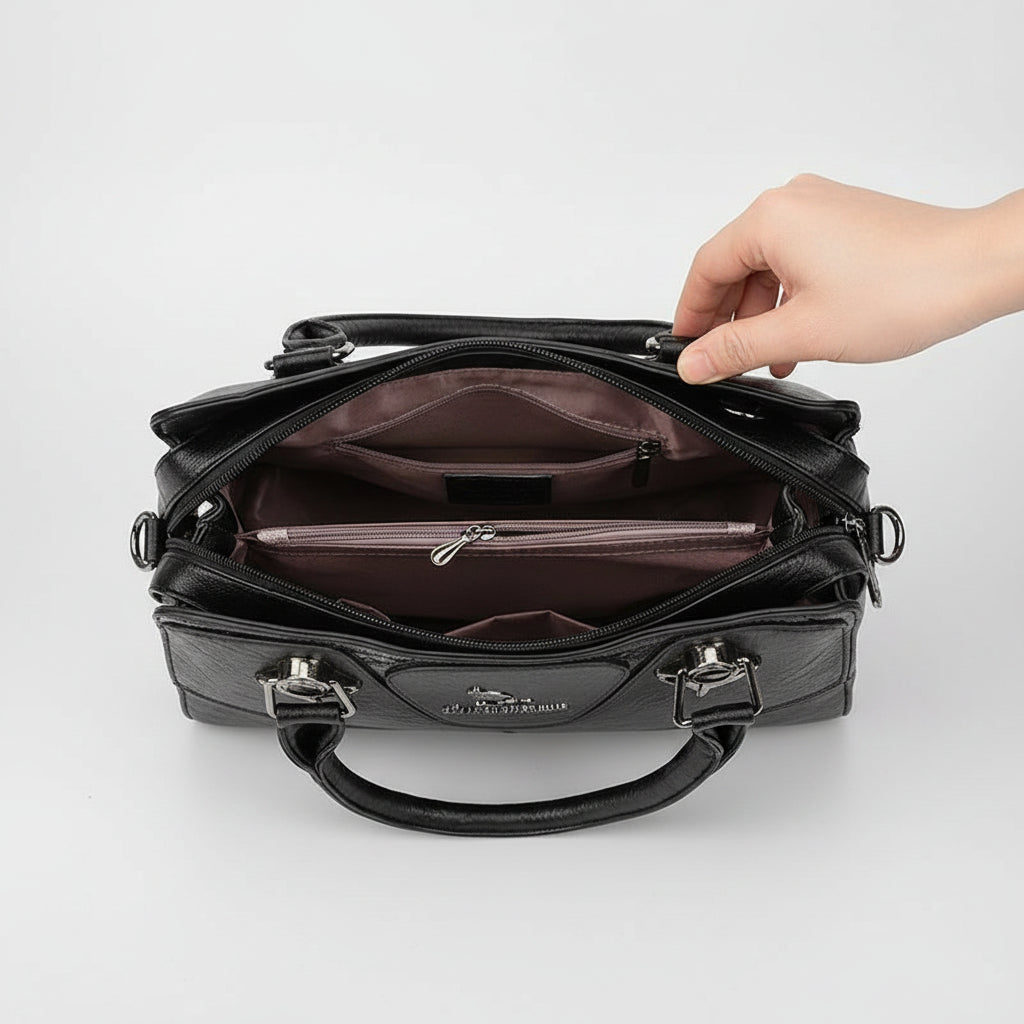 SaneShoppe-2024 Designer Women's Leather Crossbody Bag - Luxury Brand Handbag for Ladies