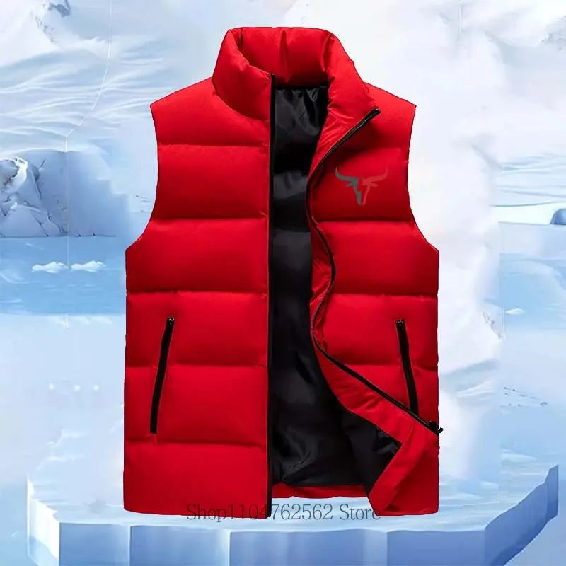 SaneShoppe - Men Casual Fashion Warm Comfortable Sleeveless Jacket Vest Coat Autumn Winter Mandarin Collar Sports Men Vest Outerwear