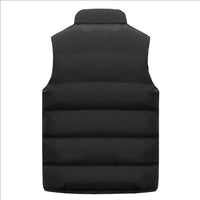 SaneShoppe - Men Casual Fashion Warm Comfortable Sleeveless Jacket Vest Coat Autumn Winter Mandarin Collar Sports Men Vest Outerwear
