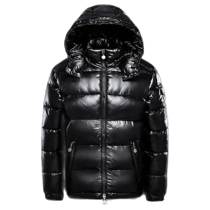 SaneShoppe - Men Detachable Hat Casual Parka Hooded Coat Winter New Men Solid Parkas White Duck Down Jacket Male Stand Collar Warm Thick Coat