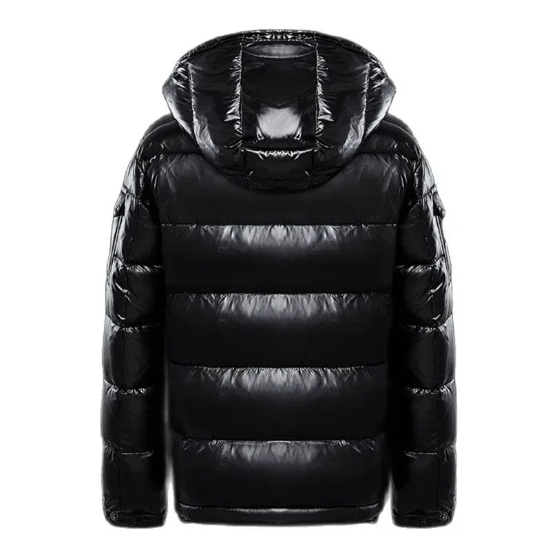 SaneShoppe - Men Detachable Hat Casual Parka Hooded Coat Winter New Men Solid Parkas White Duck Down Jacket Male Stand Collar Warm Thick Coat