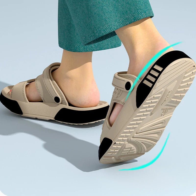 SaneShoppe - Men Slippers Summer EVA Soft - soled Platform Slides Sandals Indoor Outdoor Walking Beach Shoes Flip Flops Mens Home Shoes