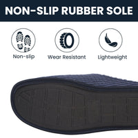 SaneShoppe - Men's Corduroy Slip On Indoor House Shoes Non Slip Sole Memory Foam Warm Thermal Lined Easy Care Slipper Pair by Sock Stack