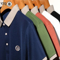 SaneShoppe-Men's 2026 Embroidered Cotton Polo Shirt Casual Comfortable Short-Sleeved Top