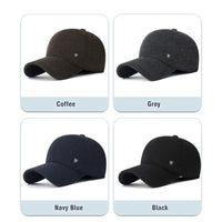 SaneShoppe-Men's Adjustable Winter Baseball Cap with Ear Flaps